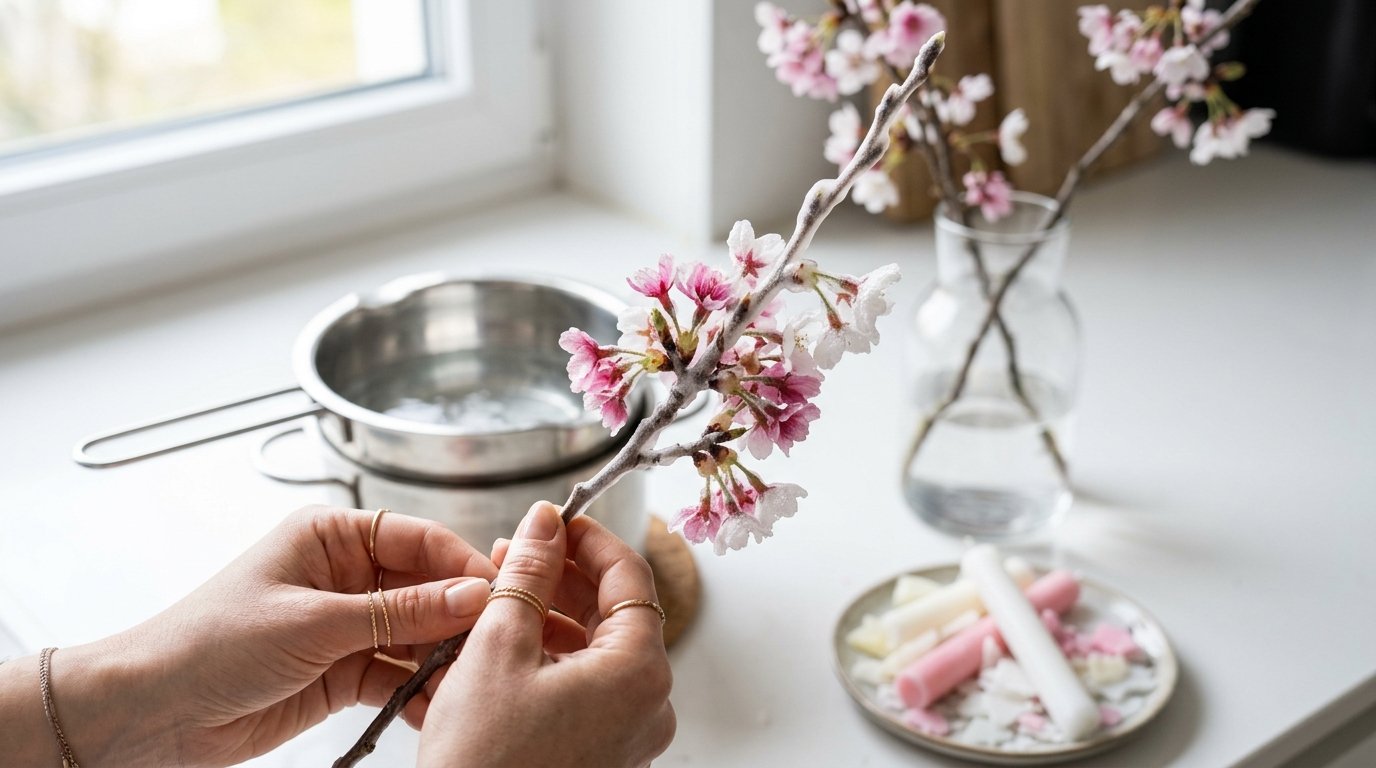 Diese Anleitung mit Ihren Kerzenresten schafft ewige Blumen und ersetzt Ihre Frühlingssträuße im Wohnzimmer